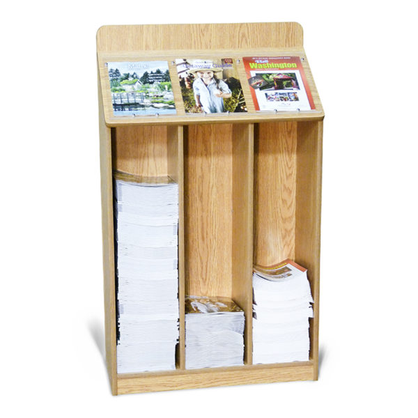 Magazine Holder Display Rack Floor-Standing Stand with Wheels for