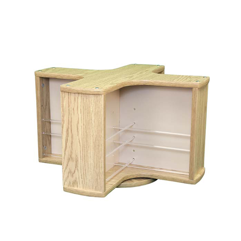 rotatingmagazinerackoakwooden Great Display Company